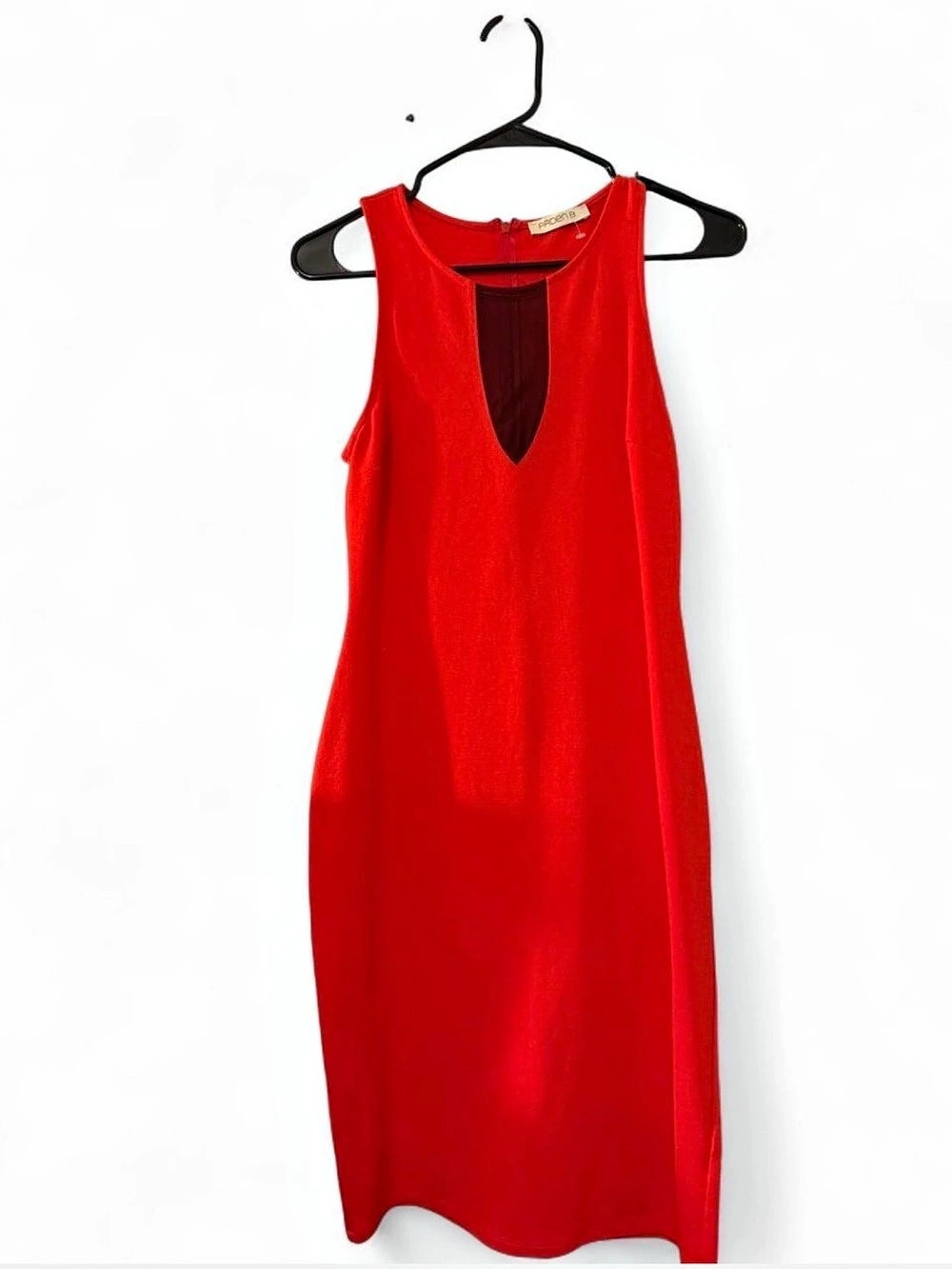 Vintage Arden B Red Fitted Mini Dress with mesh detail size S